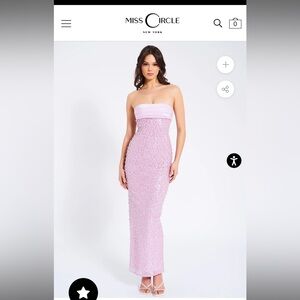 MissCircle Purple pearl dress